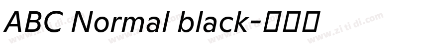 ABC Normal black字体转换